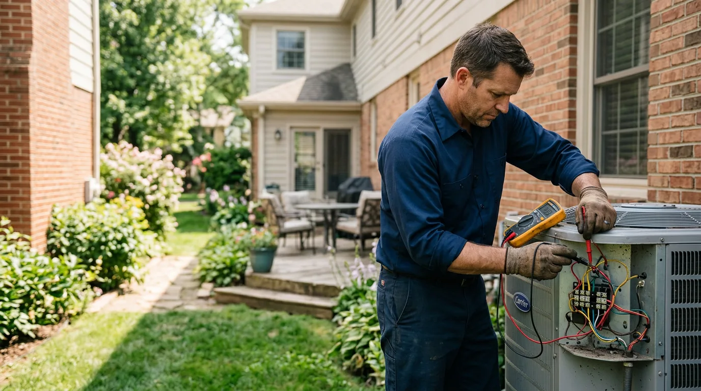 HVAC technician working near Bartlesville, OK